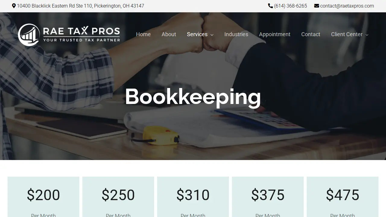 Rae Tax Pros page