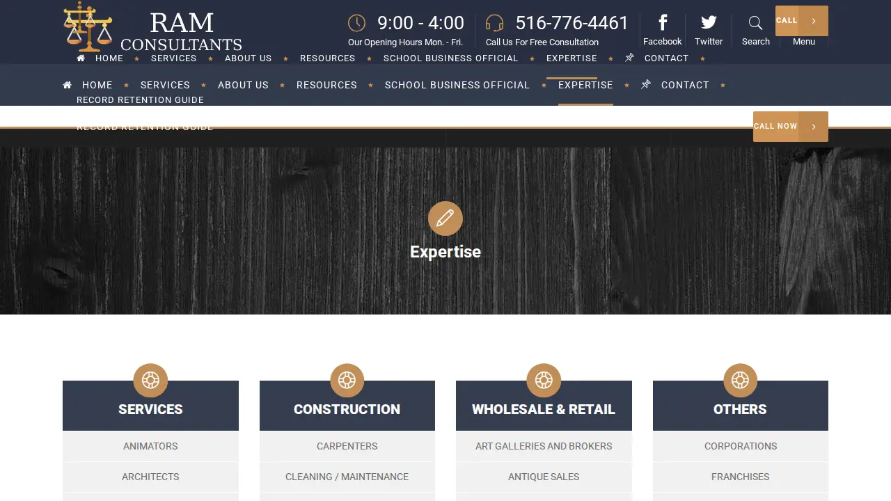 RAM Consultant page