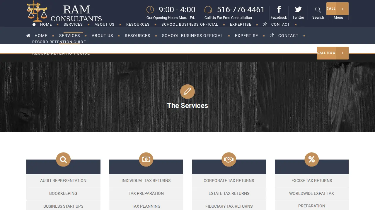 RAM Consultant page