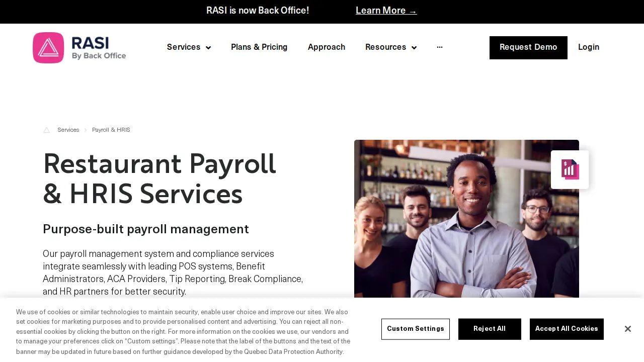 Restaurant Accounting Services Inc. (RASI) page