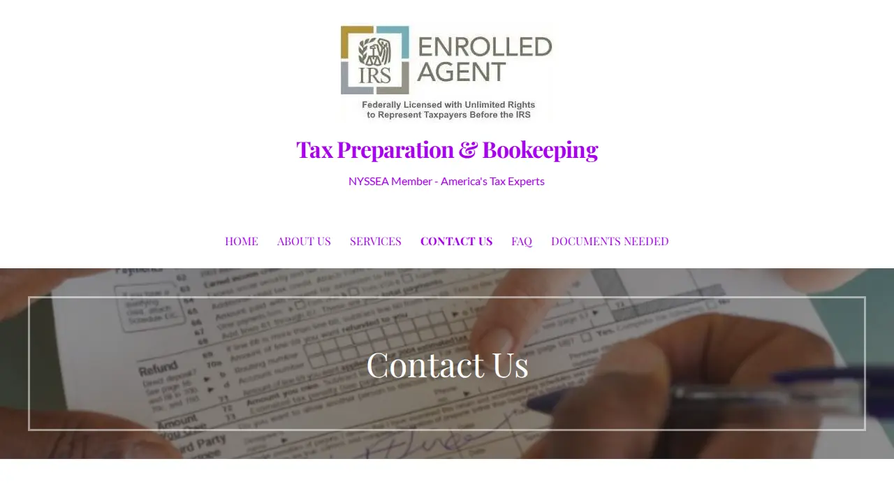 Vivian Orlando Moore Tax Consultants page