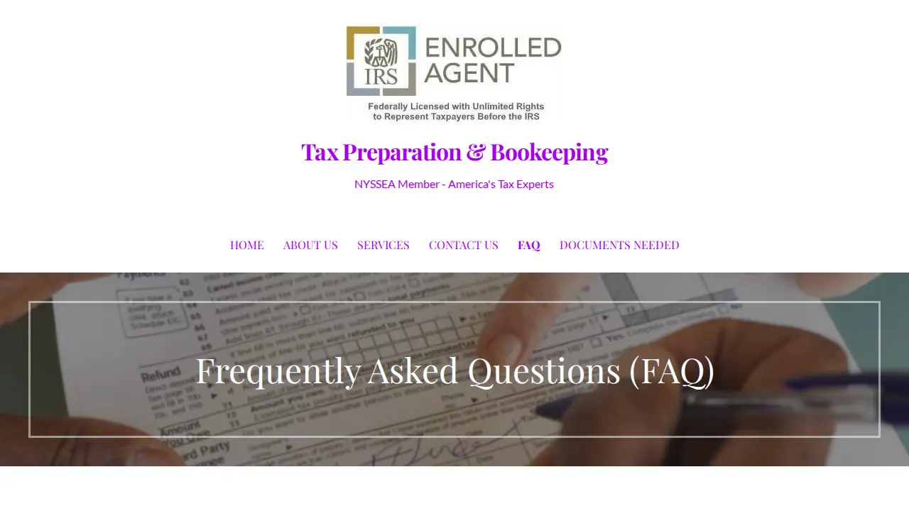 Vivian Orlando Moore Tax Consultants page