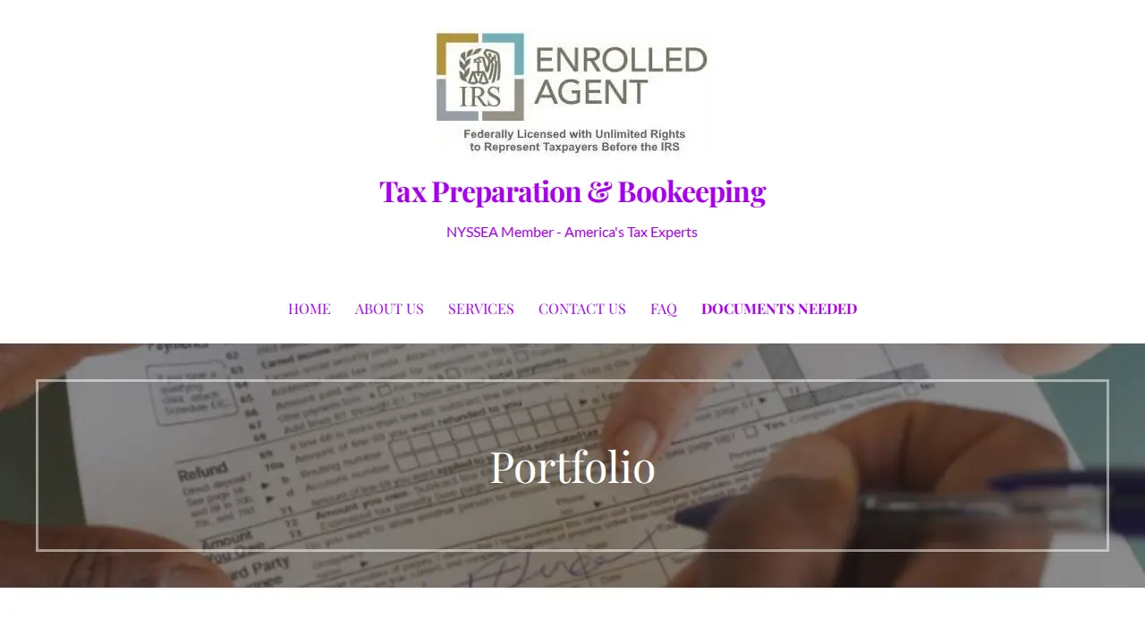 Vivian Orlando Moore Tax Consultants page