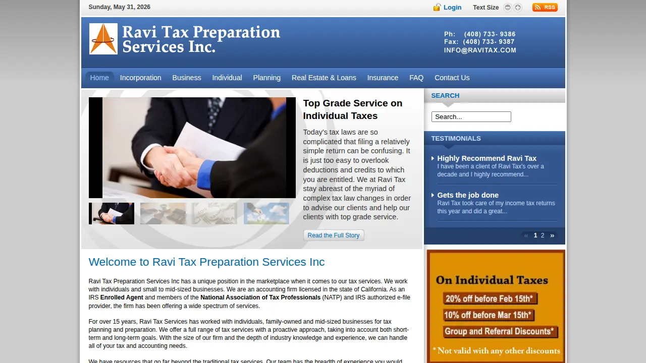 Ravi Tax Preparation Services Inc