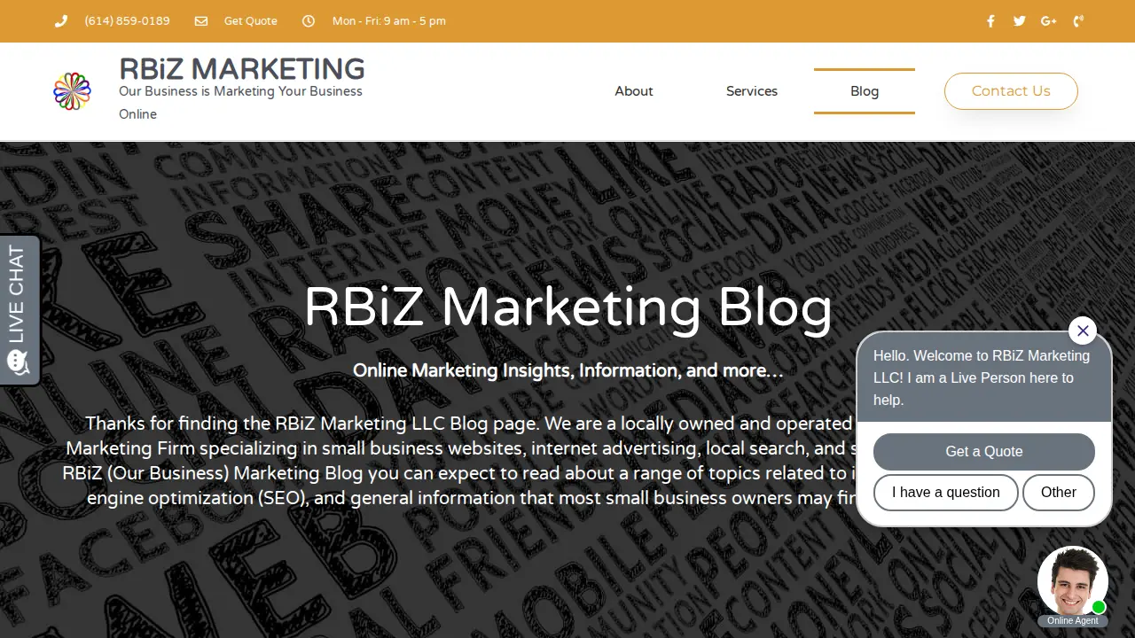 RBiZ Marketing LLC page