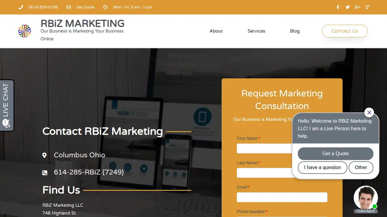RBiZ Marketing LLC page