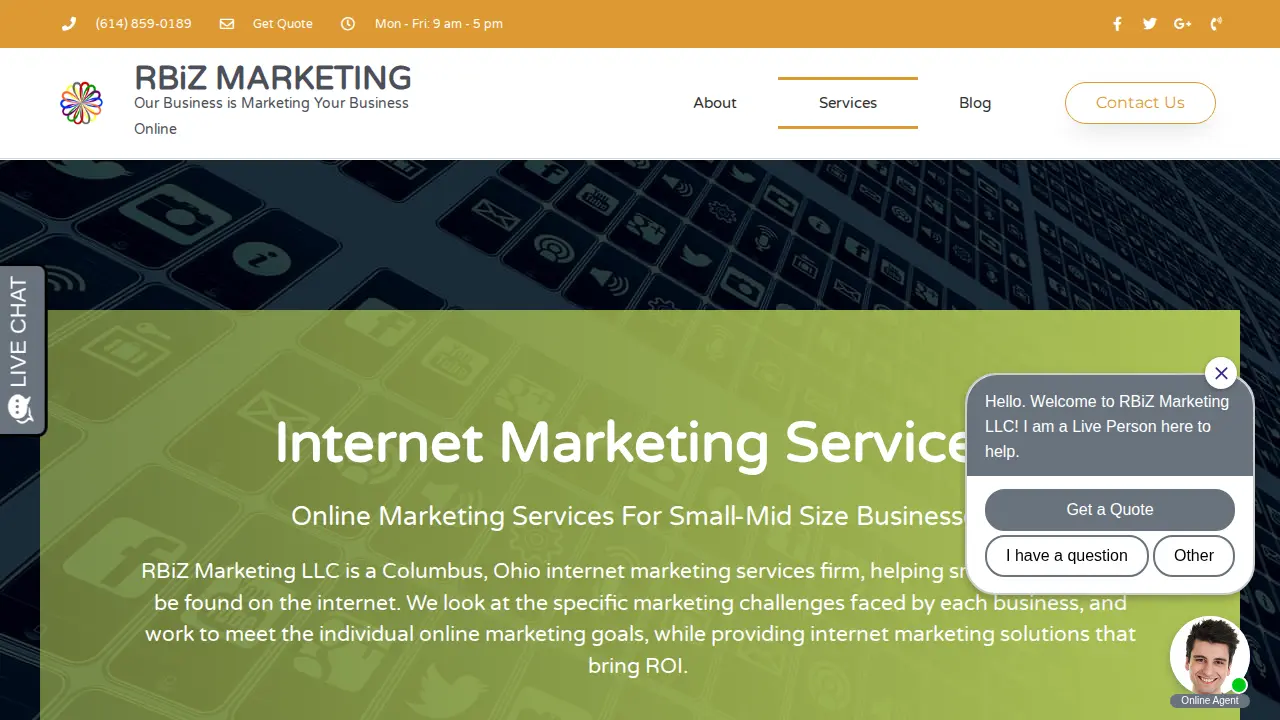 RBiZ Marketing LLC page