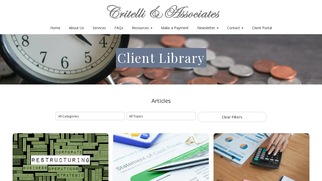 Critelli & Associates page