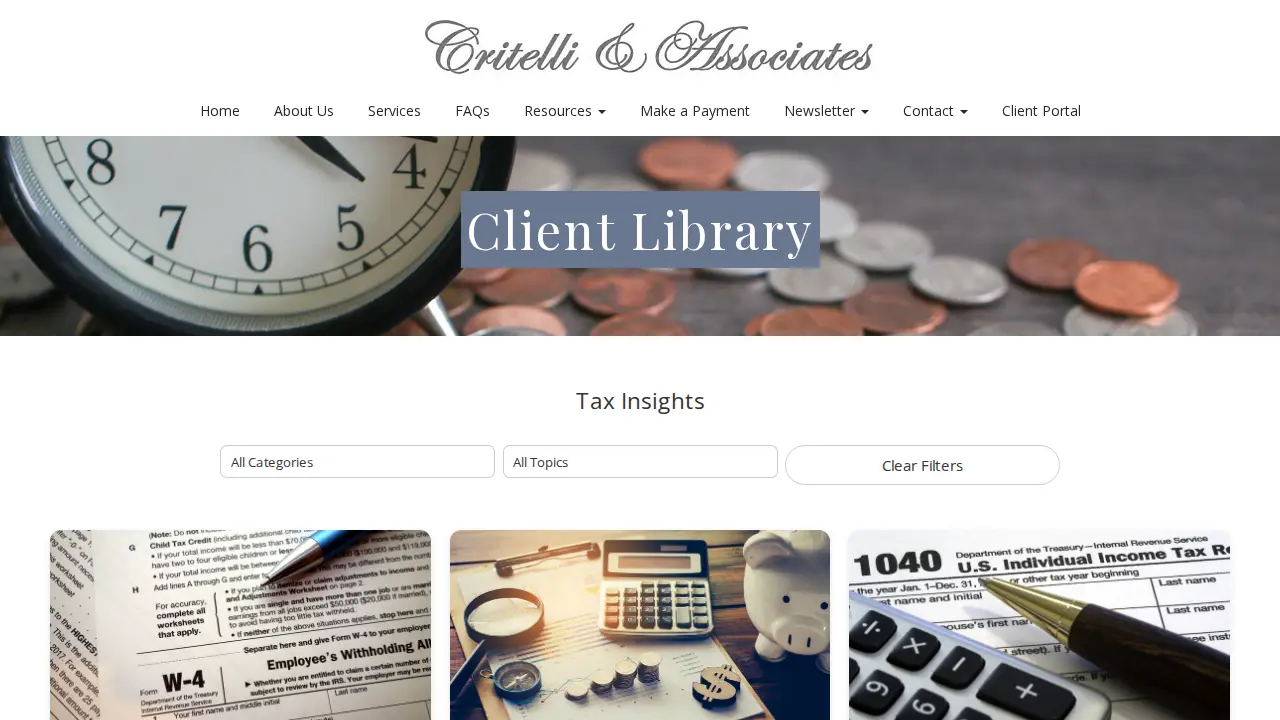 Critelli & Associates page