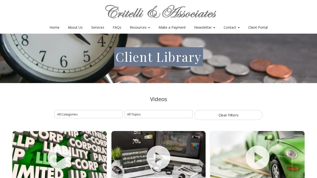 Critelli & Associates page