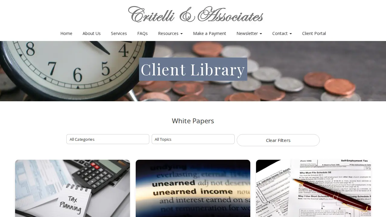Critelli & Associates page