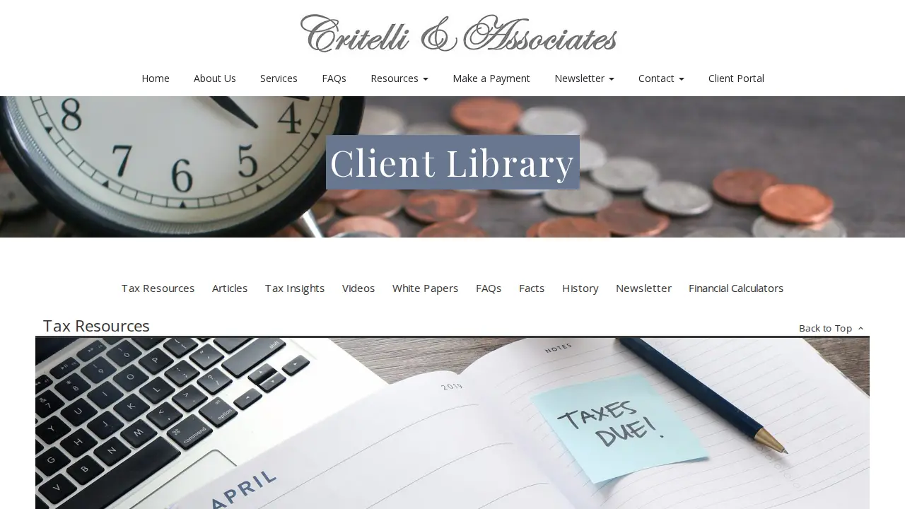 Critelli & Associates page