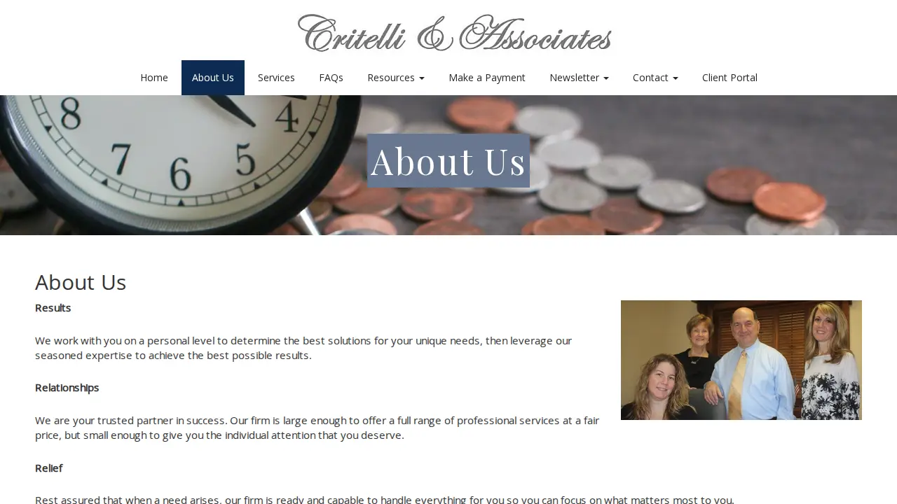 Critelli & Associates page