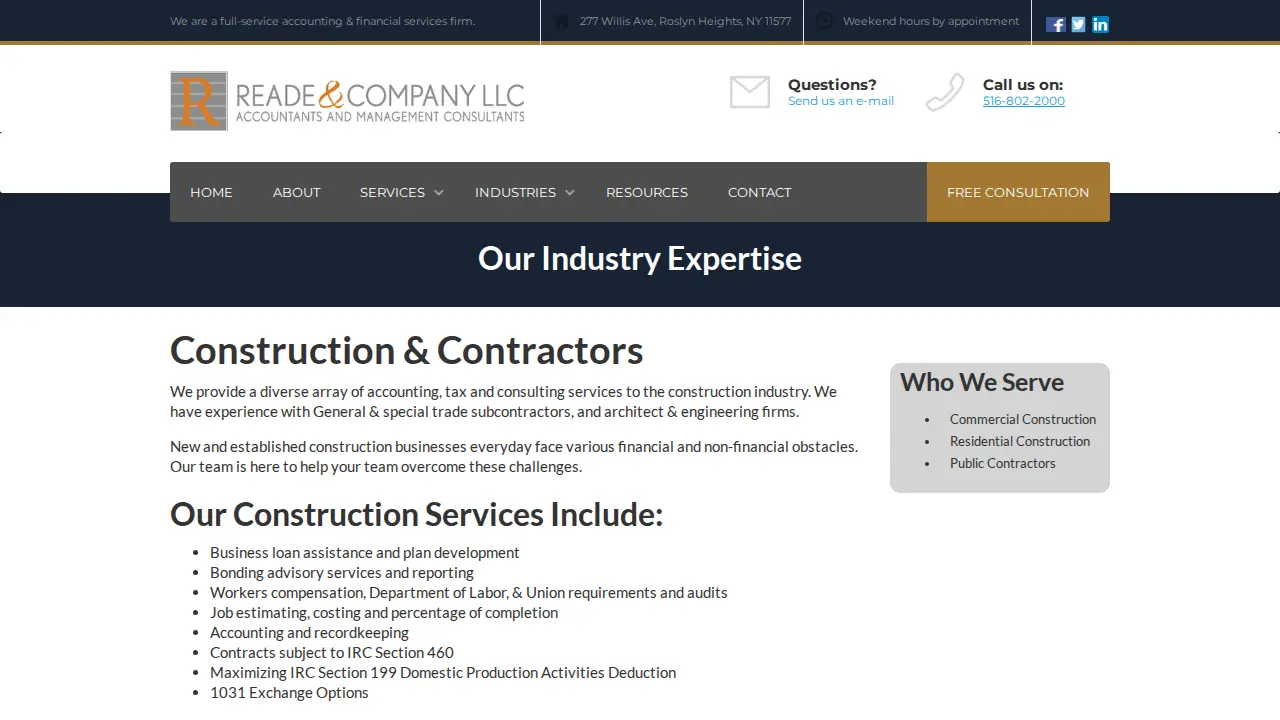 Reade & Co LLC page