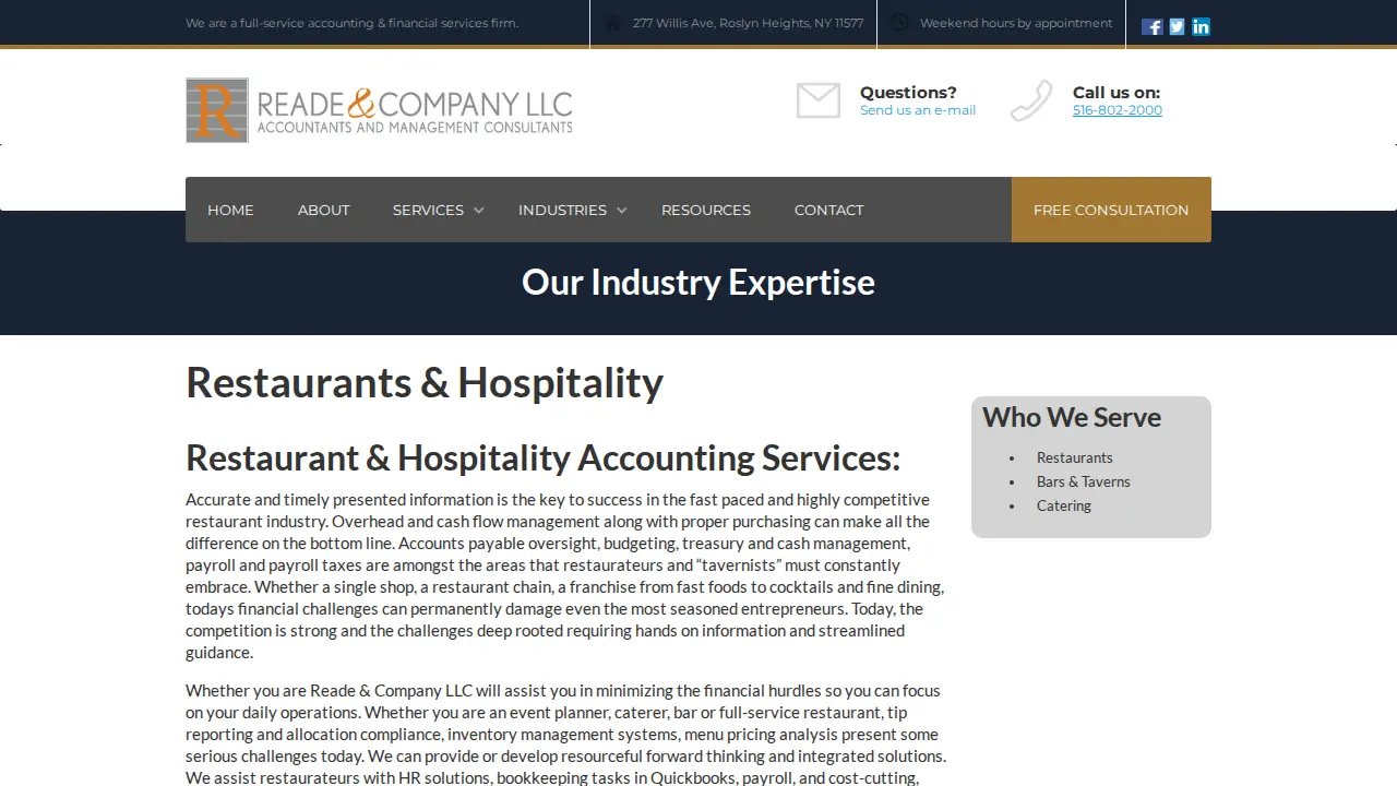 Reade & Co LLC page