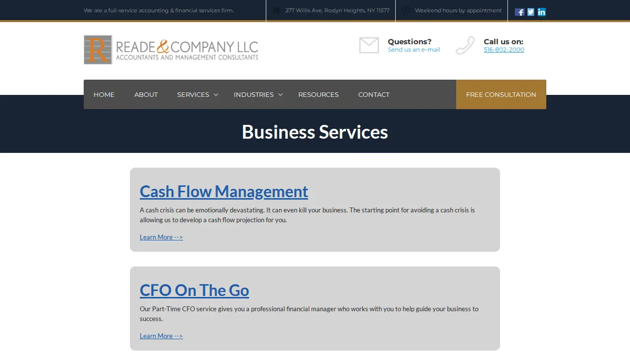 Reade & Co LLC page