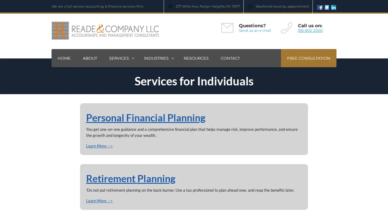 Reade & Co LLC page