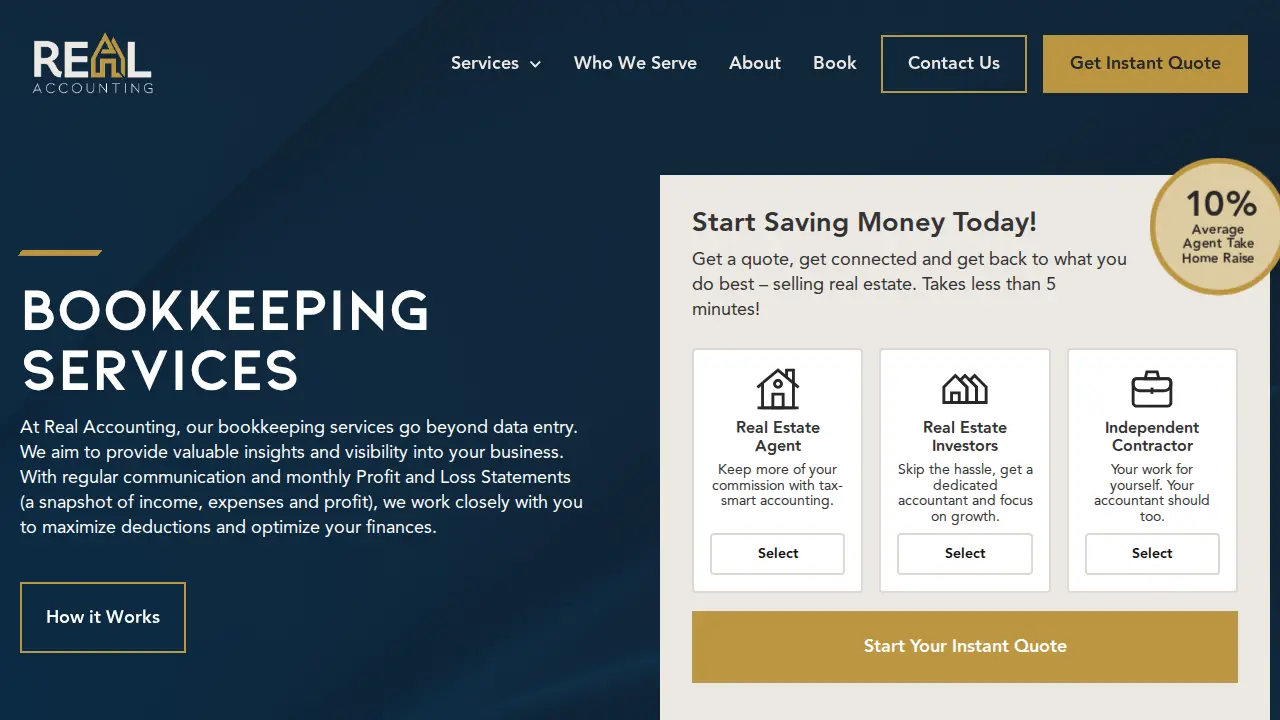 Real Accounting - Real Solutions page