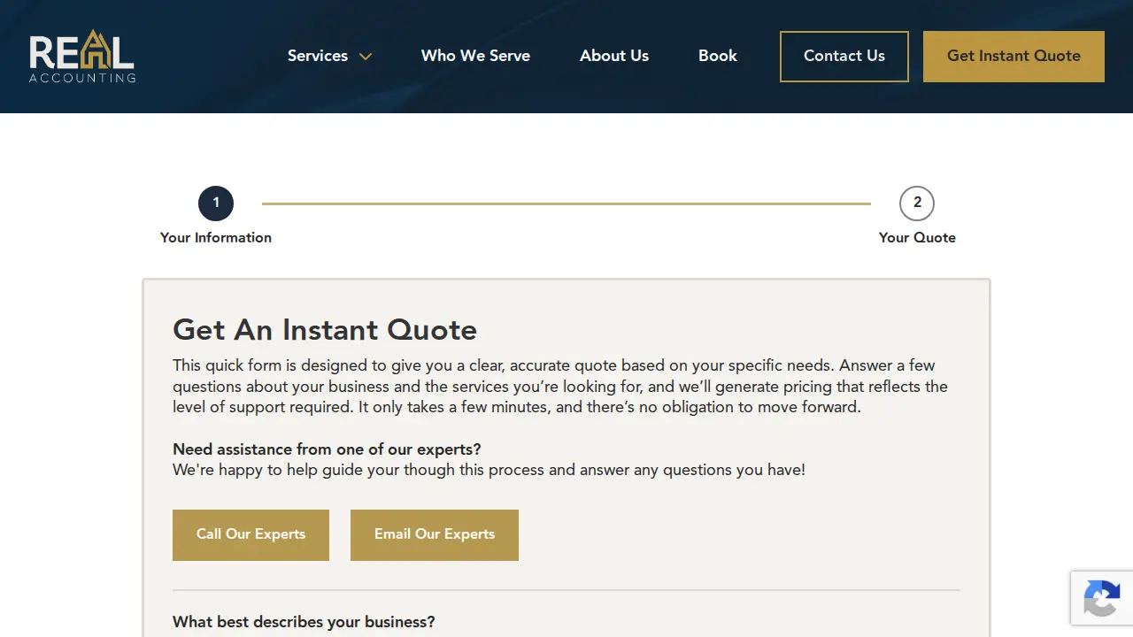 Real Accounting - Real Solutions page