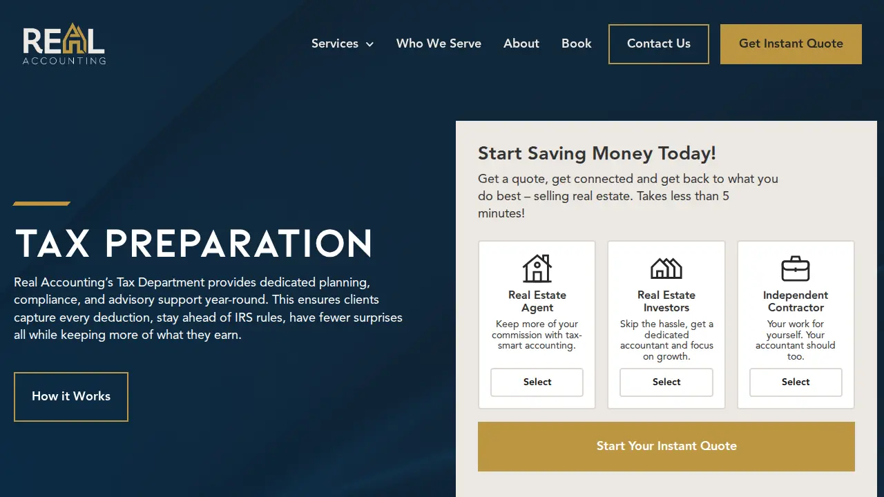 Real Accounting - Real Solutions page