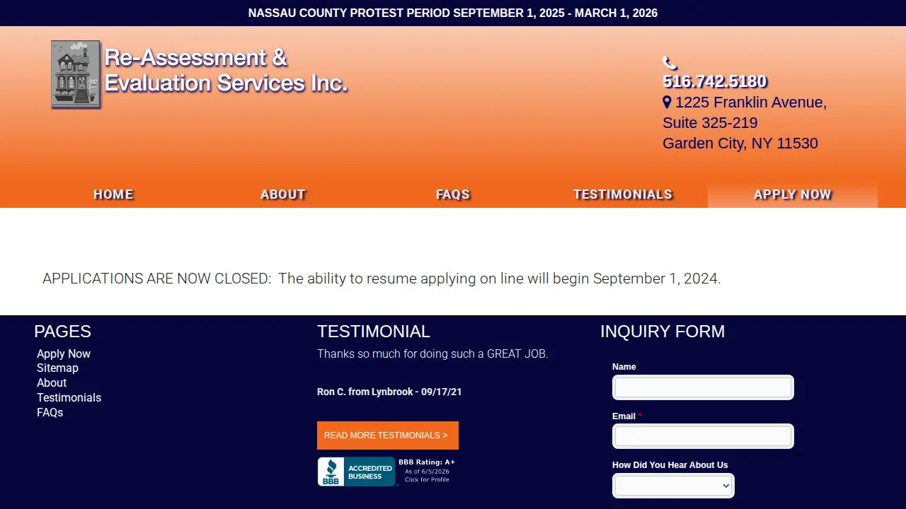 Re-Assessment & Evaluation Services Inc page