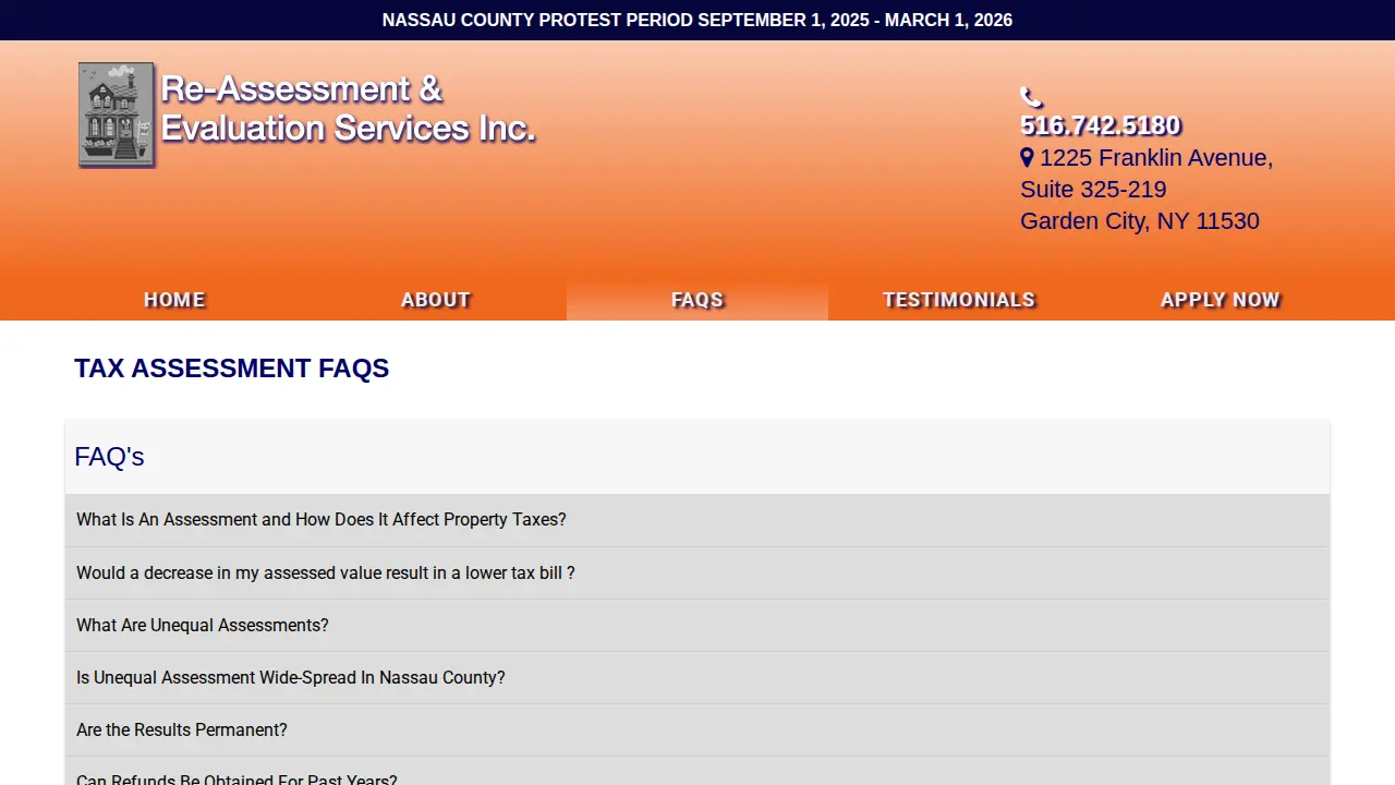 Re-Assessment & Evaluation Services Inc page