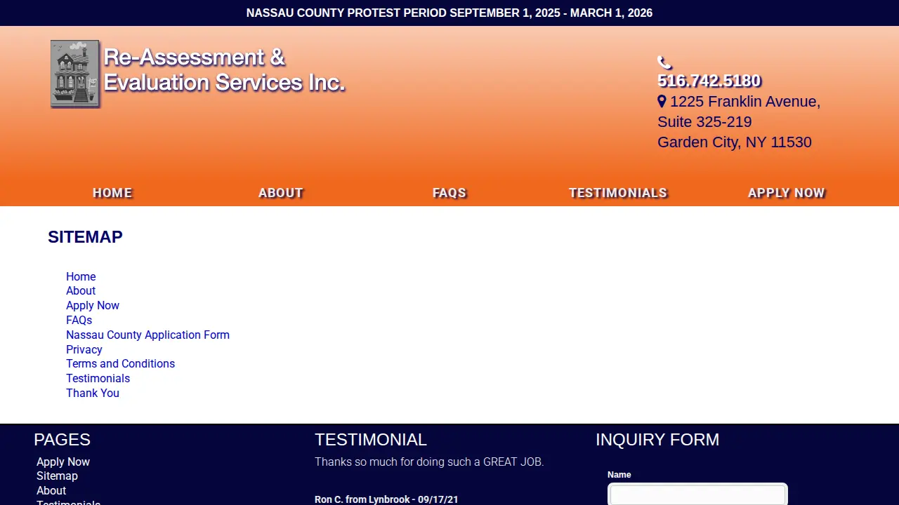 Re-Assessment & Evaluation Services Inc page