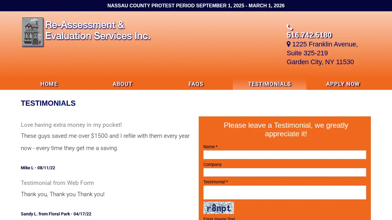 Re-Assessment & Evaluation Services Inc page