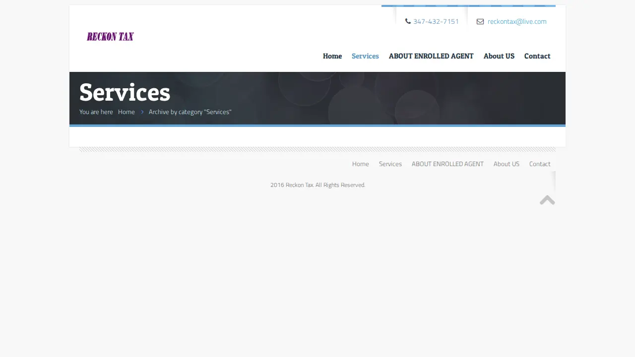 Reckon Tax & Accounting page