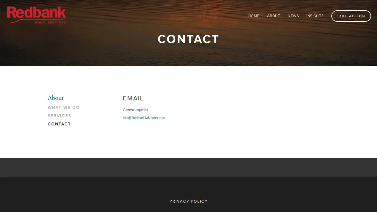 REDBANK ADVISORS page