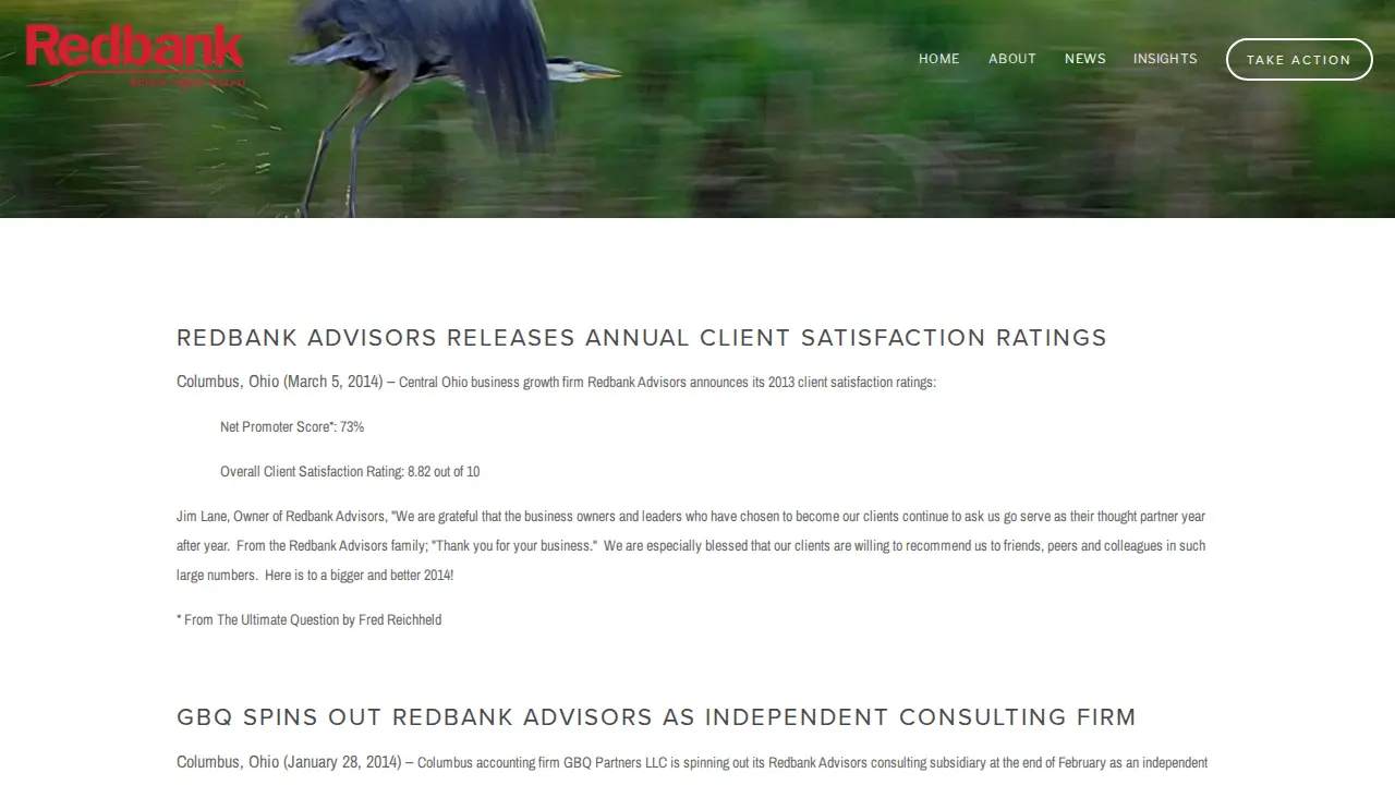 REDBANK ADVISORS page