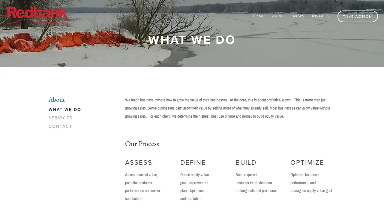 REDBANK ADVISORS page