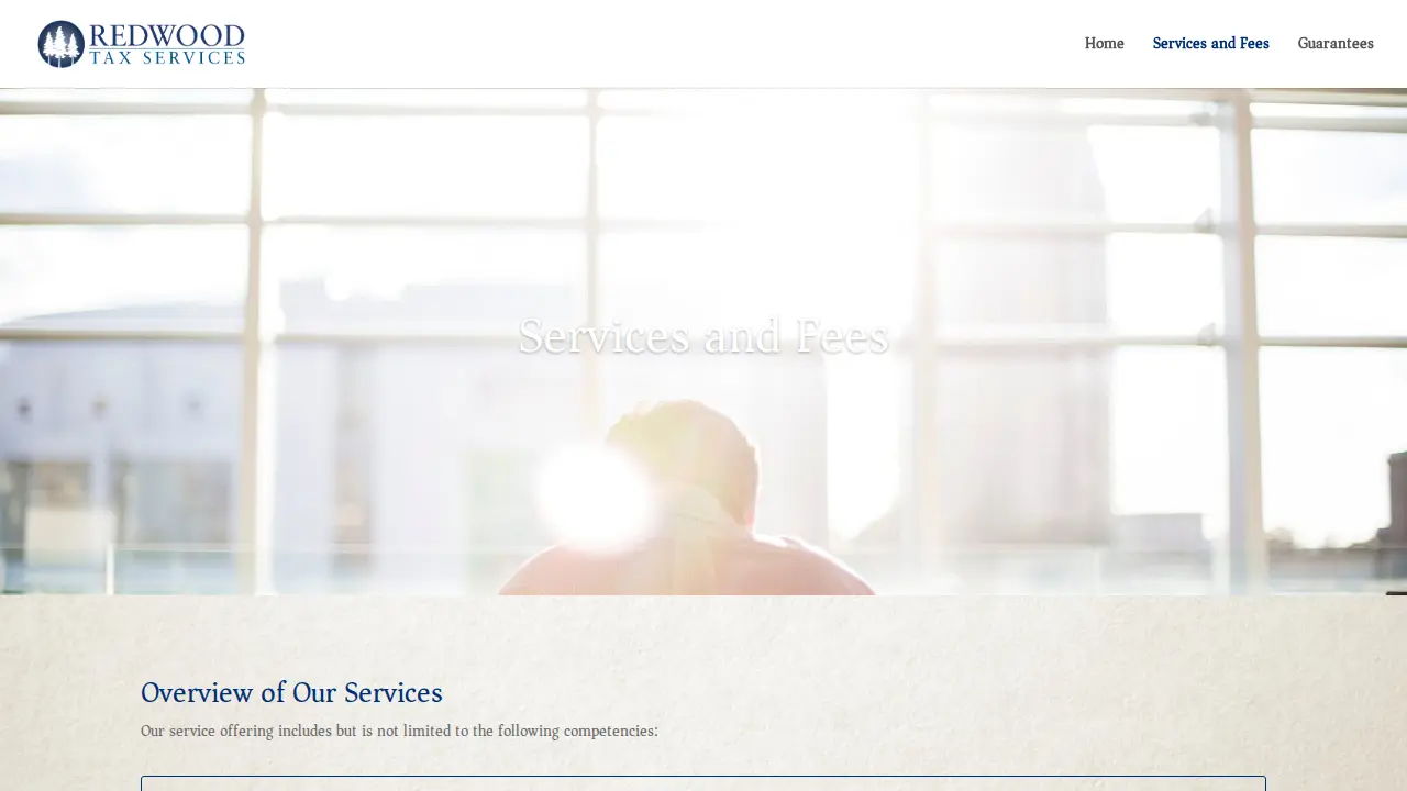 Redwood Bookkeeping and Tax Services page