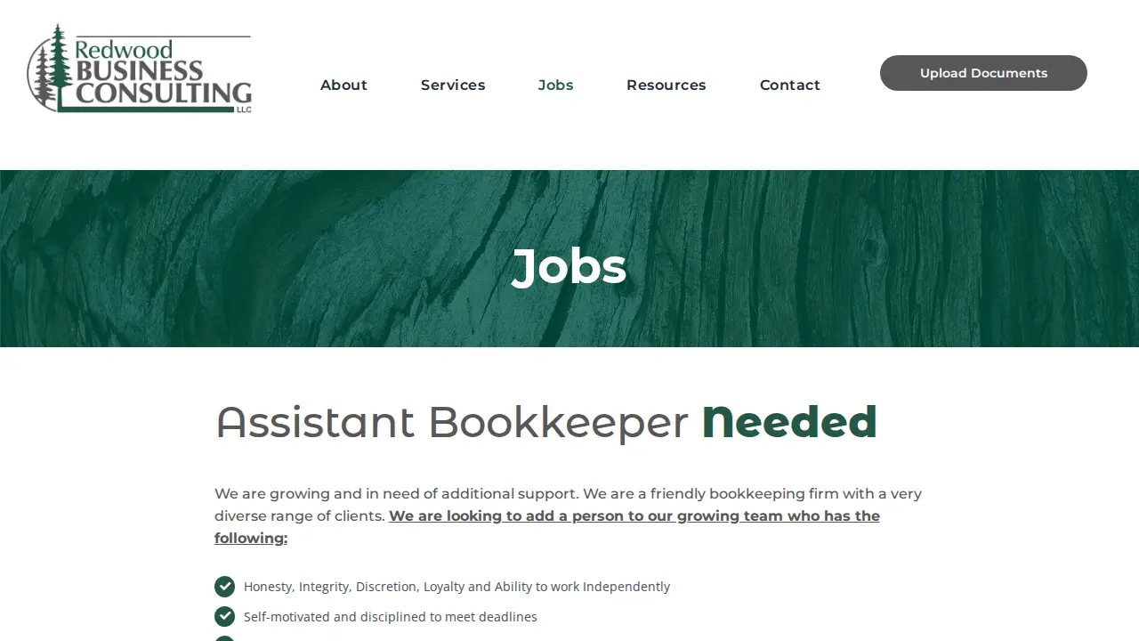 Redwood Business Consulting, LLC page