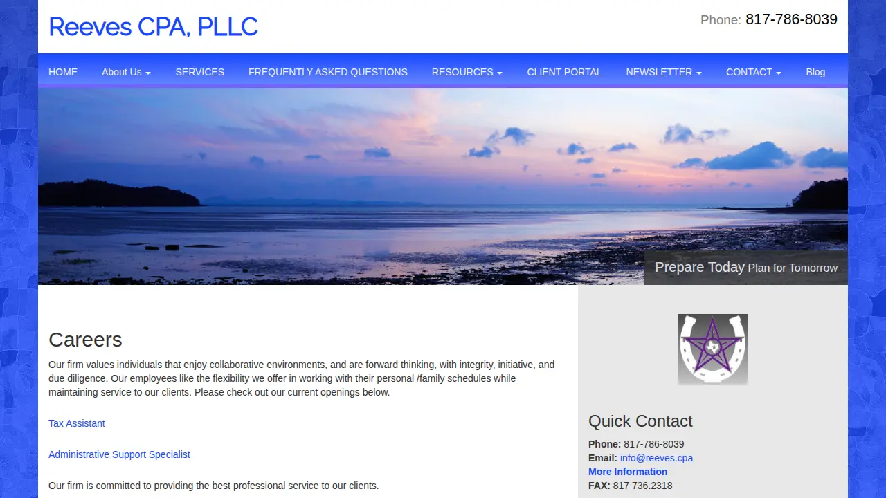 Reeves CPA PLLC page