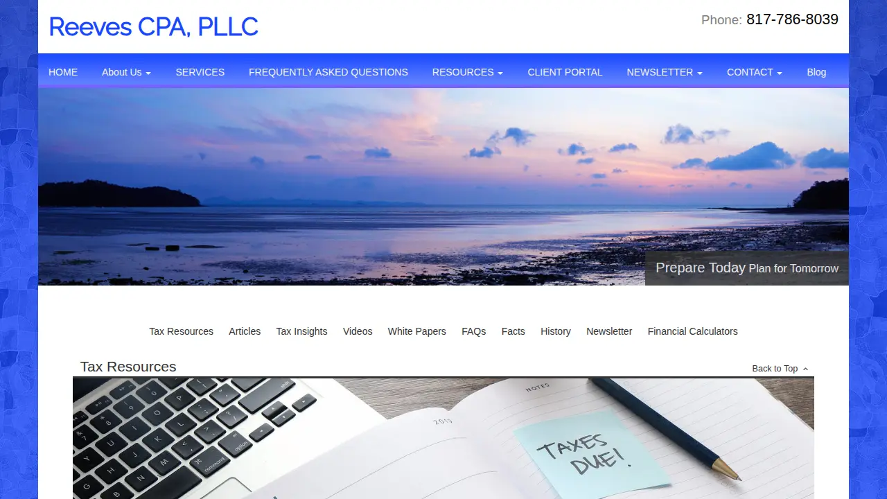 Reeves CPA PLLC page