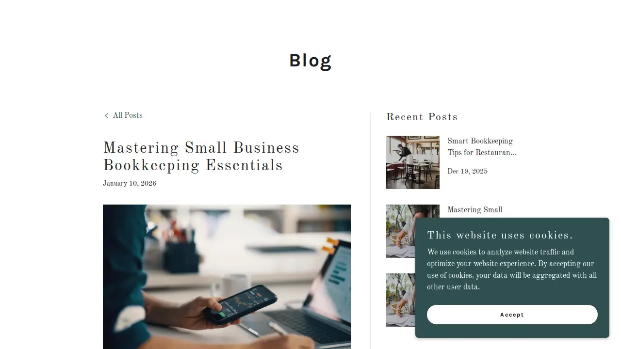 Reinhart Bookkeeping page