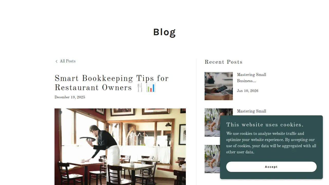 Reinhart Bookkeeping page