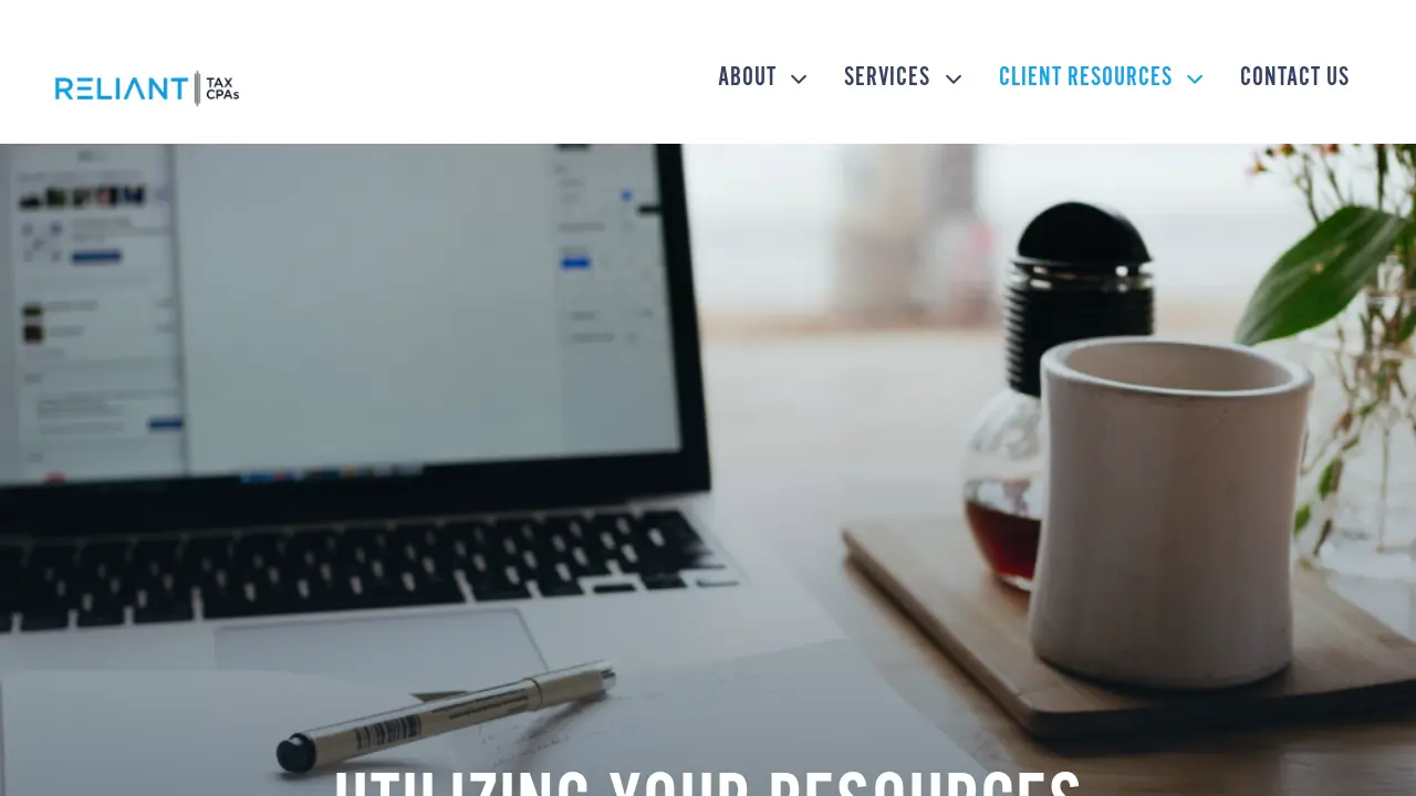 Reliant Tax CPAs page