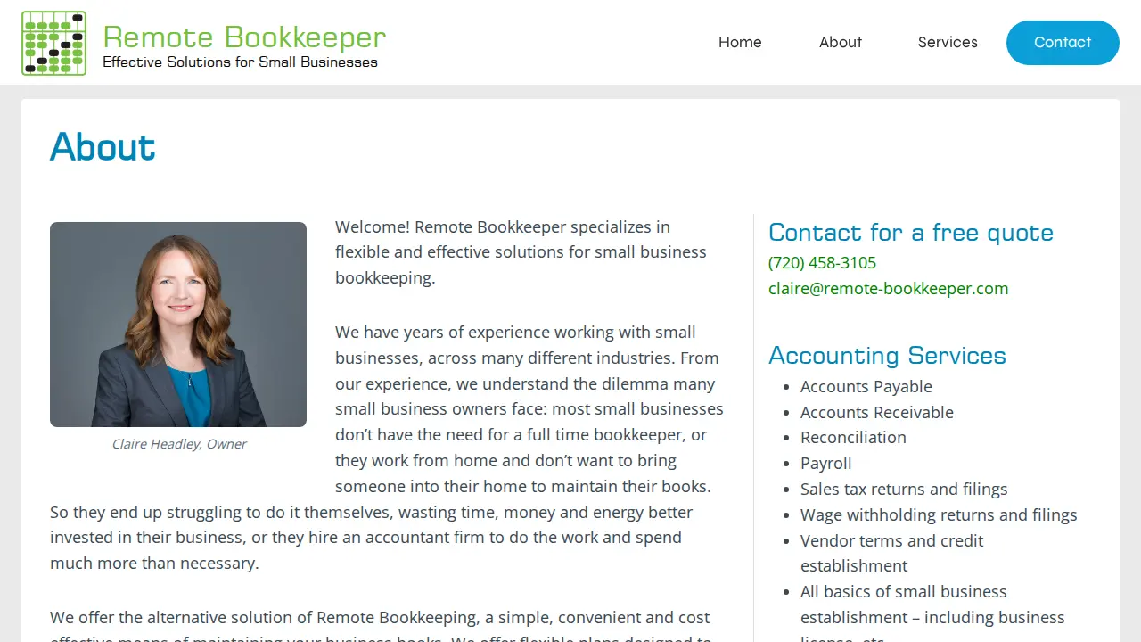 Remote Bookkeeper page