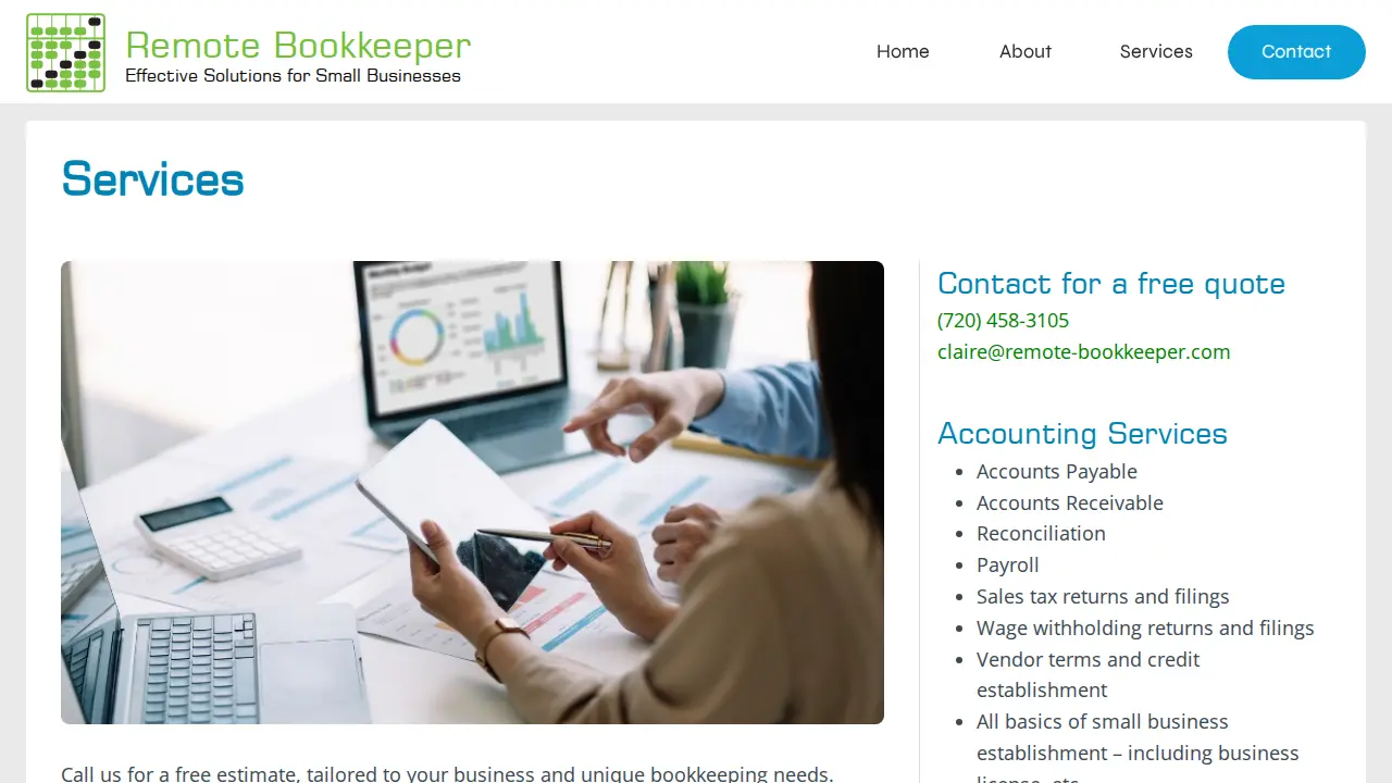 Remote Bookkeeper page