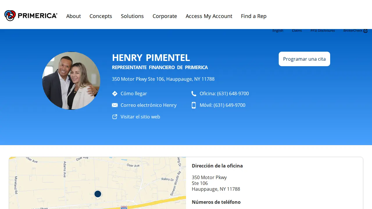 Henry Pimentel: Primerica - Financial Services page