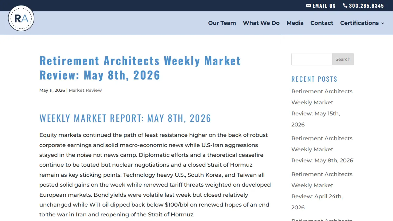 Retirement Architects LLC page
