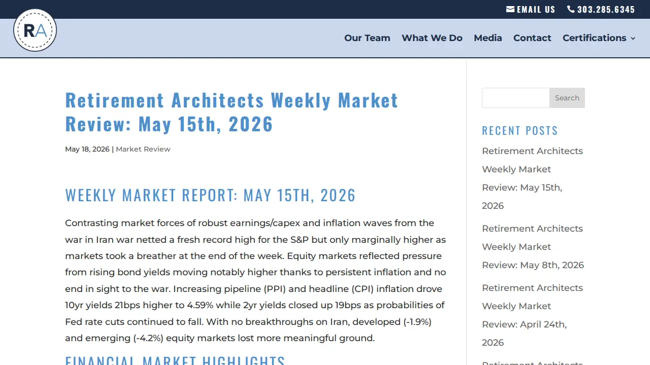 Retirement Architects LLC page