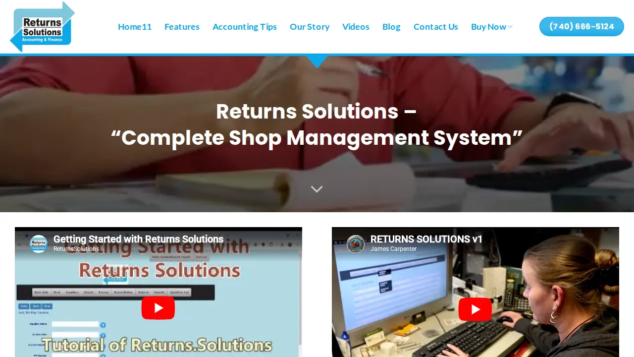 Return.Solutions website