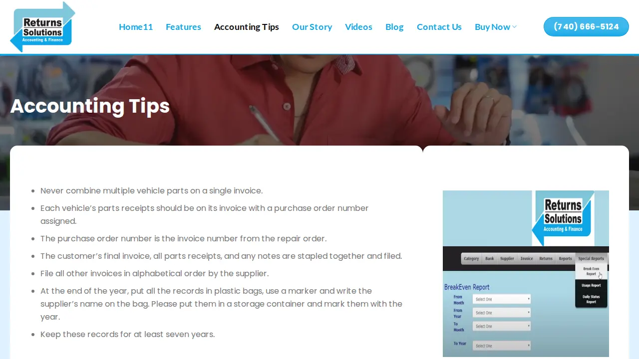 Return.Solutions page
