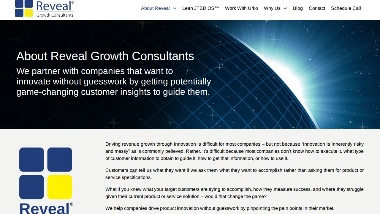 Reveal Growth page