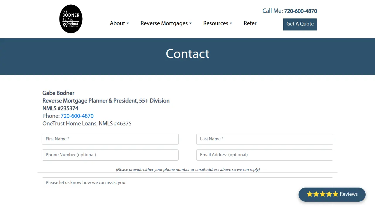 Gabe Bodner, NMLS #235374 page