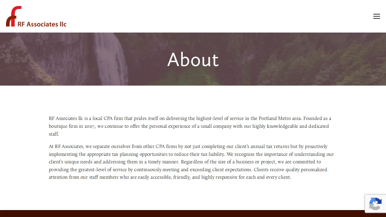 RF Associates page