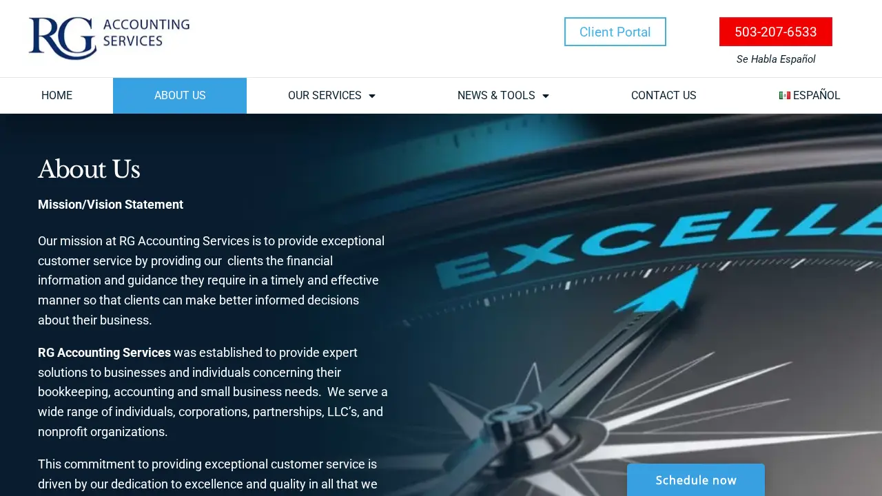 RG Accounting page